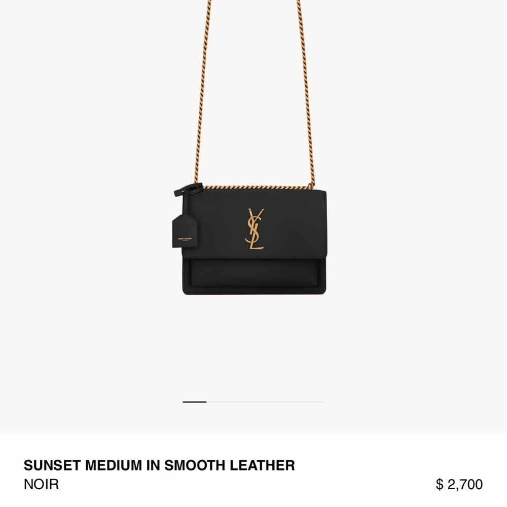 YSL Black Leather Crossbody Bag